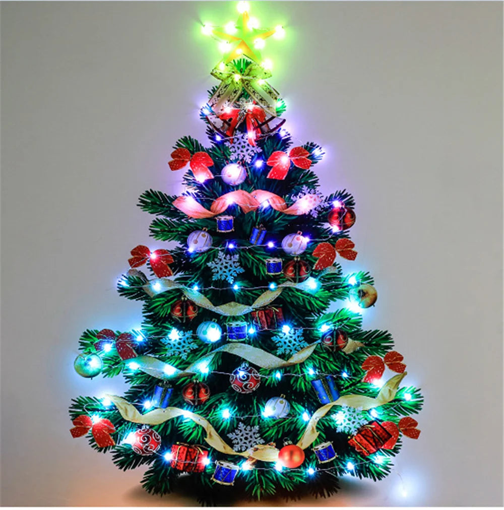 Smart Christmas Light APP Control Fairy LED Garland 5M 10M Remote Bluetooth DIY Color Indoor Music Sync Outdoor USB String Light