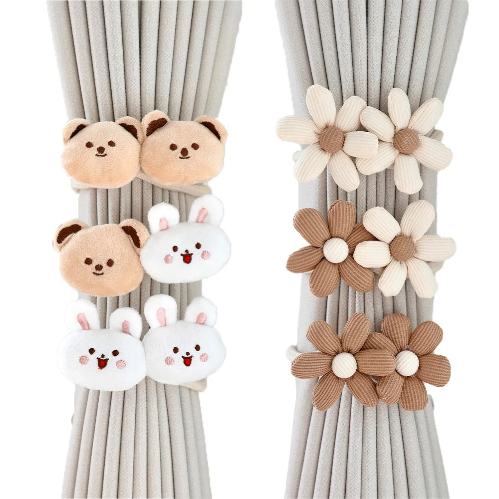 Flower Curtain Tieback Window Curtain Buckle Clip Kids Room Hanging Curtain Holders Tie Backs Curtain Accessories Decor