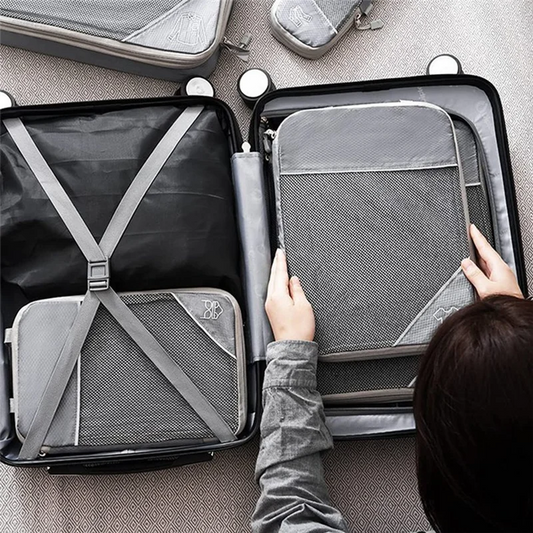 AT21-Compressed Packing Cubes Set Portable Luggage Organizers Ideal For Suitcase Organization