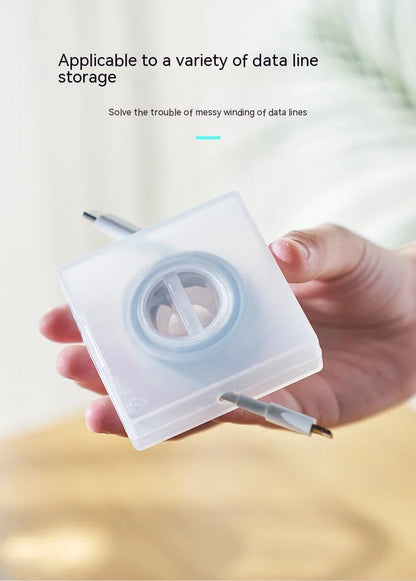 Portable Transparent Cable Organizer Cord Management Usb Cable Winder Retractable Phone Holder Charger Wire Storage Protector