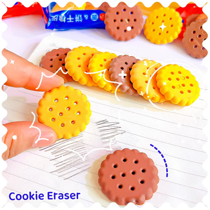 Kawaii stationery items School teacher gift Office Supplies classroom back to school ice cookie Rubber funny Erasers