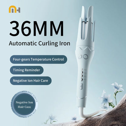 Automatic Hair Curler 36mm Auto Rotating Curling Iron NegativeIon Hair Curling Iron Roller Electric CurlyWaver Iron Styling Tool