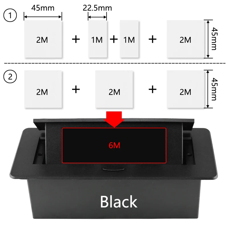 Hidden Desktop Pop-Up Socket DIY Multifunctional USB Type-C Outlet For Meeting Room Office Electrical Switch Countertops Plug