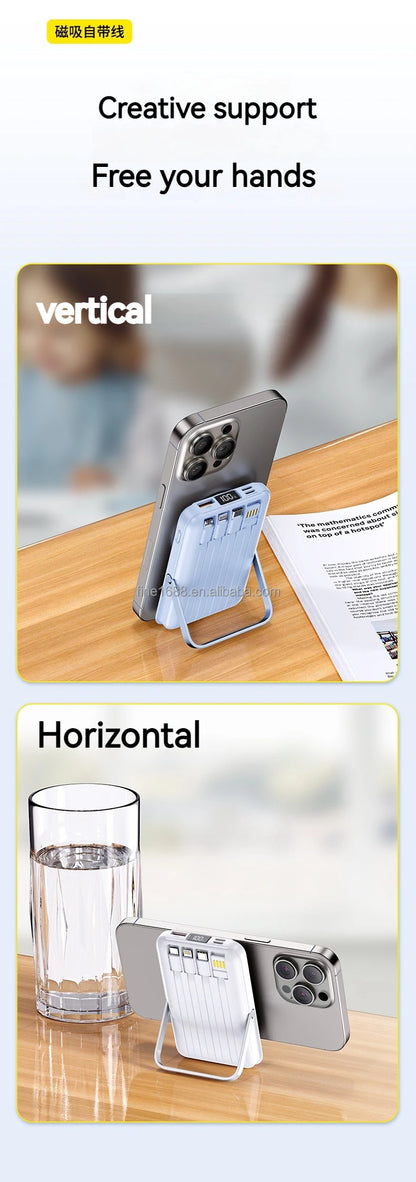 PD 20W Fast Charging 10000mAh Portable Phone Charger Power Station Power Bank Magnetic  Wireless Charger  Power bank