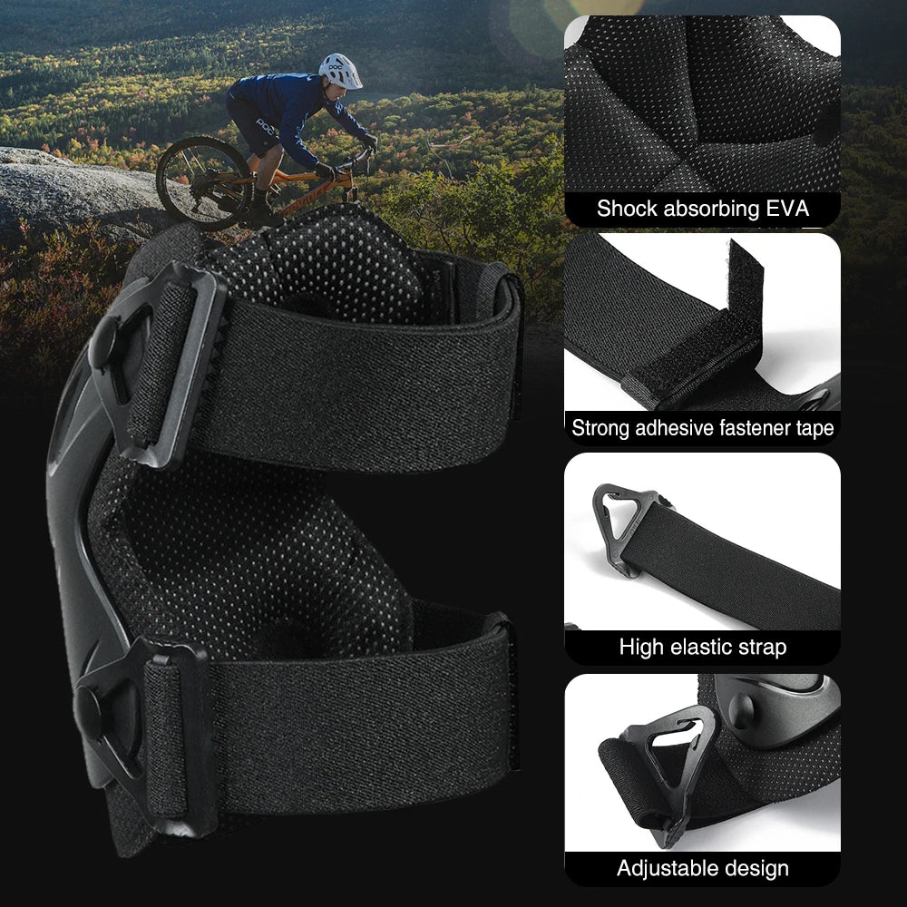 Cycle Elbow Knee Pads Bicycle MTB Motorcycle Riding Knee Support Protective Pads Guards Outdoor Sports Cycle Knee Protector Gear