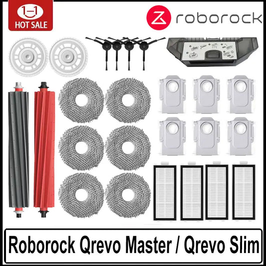Roborock Qrevo Master / Qrevo Slim Robot Vacuums Cleaner Accessory Main Side Brush Hepa Filter Mop Cloths Dust Bag Spare Part