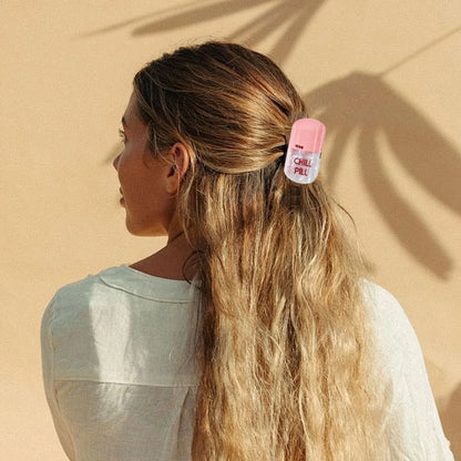 2 Pack Chill Pill Hair Clips Pharmacy Claw Clips Fun Summer Acetate Hair Claw Accessories for Women