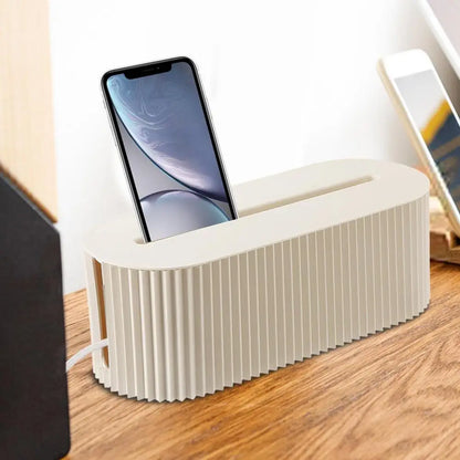 Cable Storage Cases Power Strip Boxes Cord Hider and Management Box Flexible Wire Storage Extension Hider for Desk Home Kitchen
