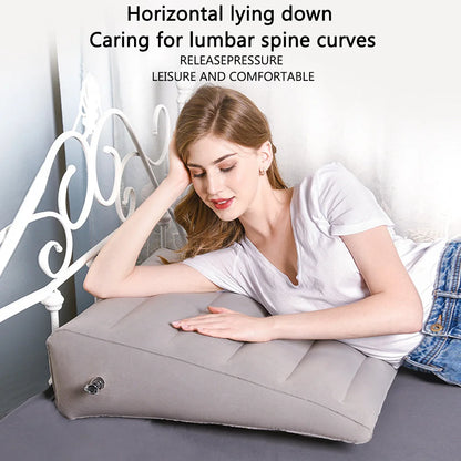 Wedge Pillow Knee Cushion PVC Foot Pillow Elevation Leg Pillows Inflatable Back Pillow For Travel Camping Sleeping Portable