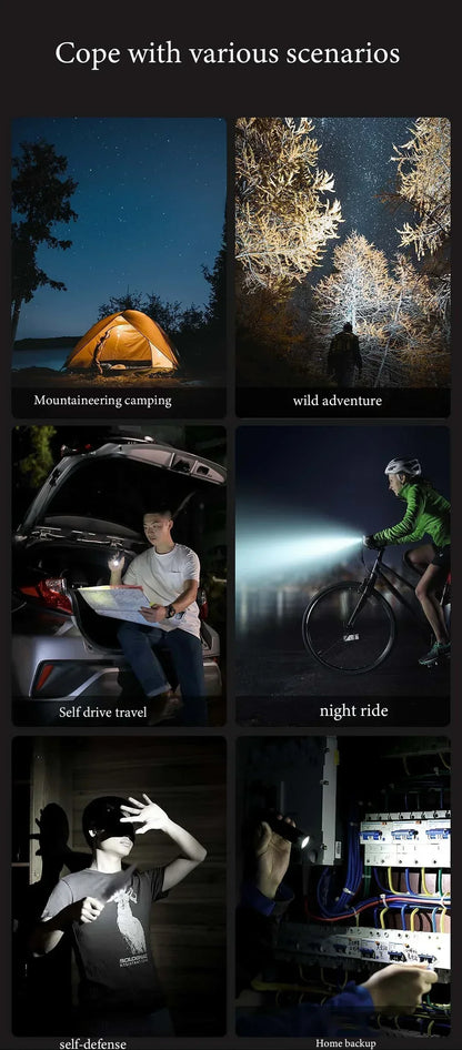 200000mAh Large Capacity Solar Power Bank Portable Outdoor Charger PowerBank External Waterproof Battery Charging with LED Light