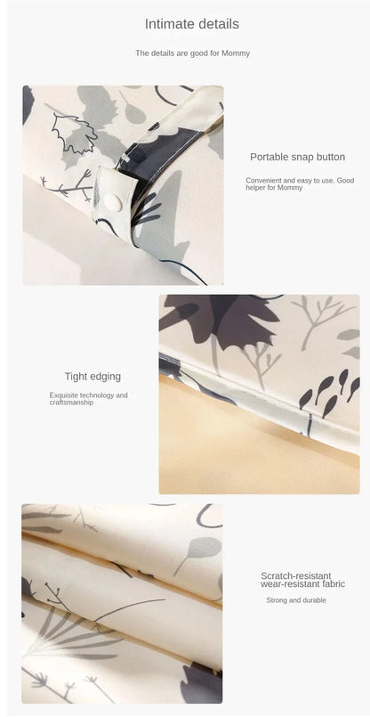 Waterproof Foldable Baby Diaper Changing Pad Portable Nylon Diaper Sheet for Newborn Toddler Travel Essential