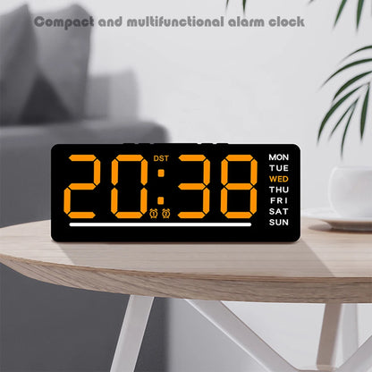 Silent Digital Alarm Clock for Babies,LED Bedside Clock with Night Light Multiple Functions | Adjustable Tone Volume