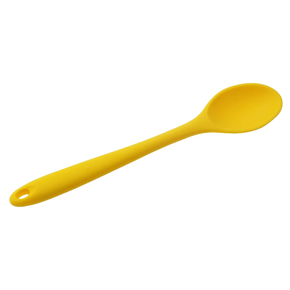 20.8CM Silica Gel Stirring Spoon Integrated Silica Gel Spoon, Kitchen Spoon, Kitchen Utensils, Soup, Spoon Scald Proof