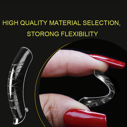Press On Nails Dual Forms Full Cover False Nails Quick Building Mold Tips Fake Nails Shaping Extend Top Molds Nail Accessories
