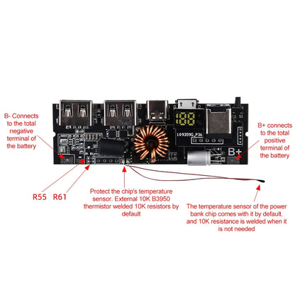 Daily Sale PD Power Bank 6-Port 21700 Two-Way Fast Charging Mobile Power Module For High Capacity 18650 Battery Assemble