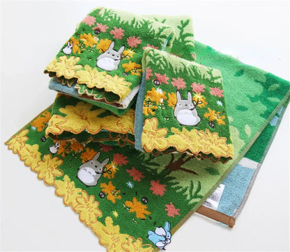 Cute 100% Cotton Embroidery Cartoon Towels Bathroom Hand Towel Batrh for Kids Adults Beach