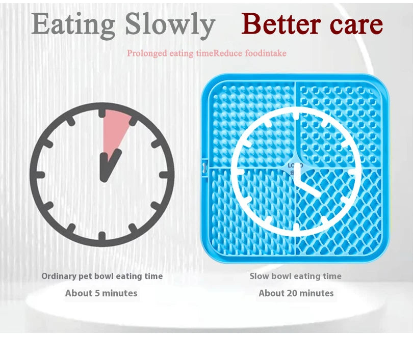 Silicone Pet Licking Pad for Dog & Cat | Anti-Choking Slow Feeder with Suction Cup | Yogurt Meal Mat & Slow Food Bowl Plate