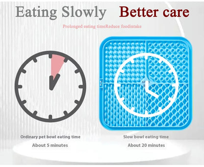 Silicone Pet Licking Pad for Dog & Cat | Anti-Choking Slow Feeder with Suction Cup | Yogurt Meal Mat & Slow Food Bowl Plate