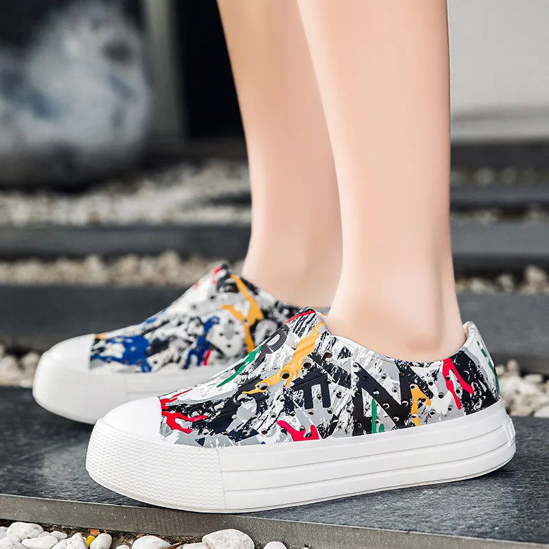 Summer Women Beach Sandal EVA External Wear Cave Sandal Big Kid Casual Shoe Heightening Sandal Thick Bottom Hole Garden Shoe