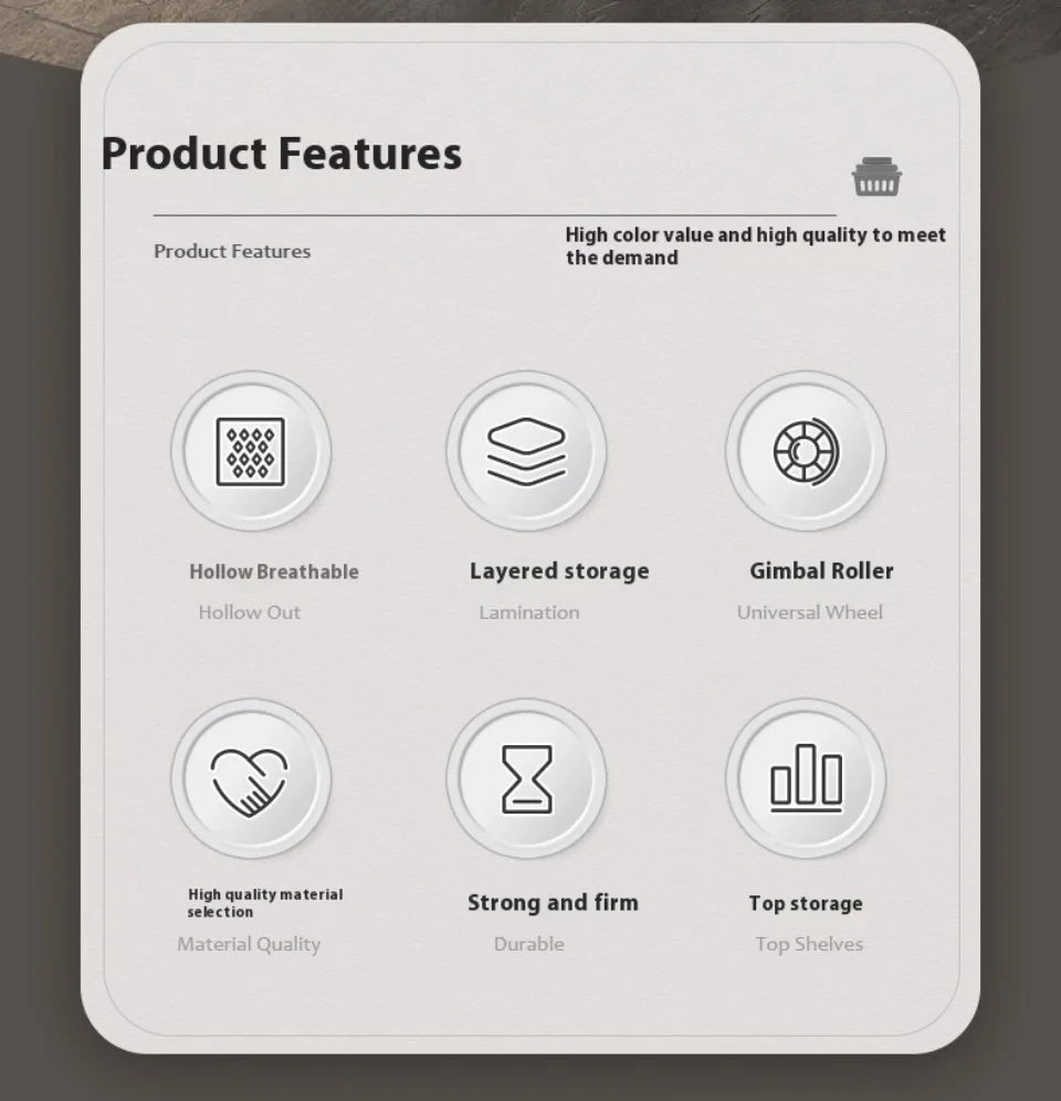 Multilayer Laundry Storage Basket Wheels Pp Plastic Laundry Baskets With Wheel Household Sundries Bathroom Toilet Storage Rack