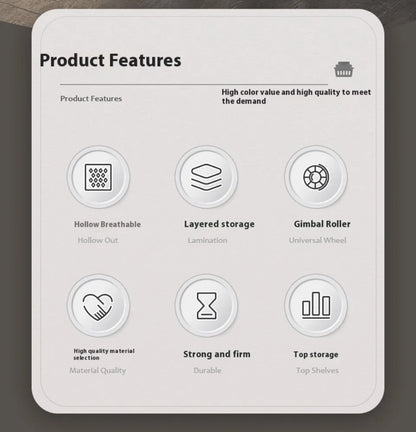 Multilayer Laundry Storage Basket Wheels Pp Plastic Laundry Baskets With Wheel Household Sundries Bathroom Toilet Storage Rack