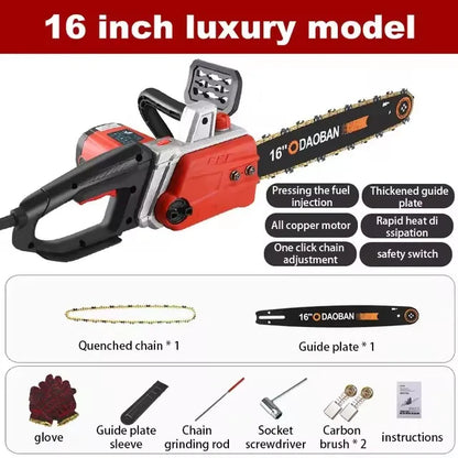 220V Plug-in Electric Saw Home Small Handheld Felling Saw Electric Chain Saw Cutting Saw Portable Electric Saw Chain Electric Sa