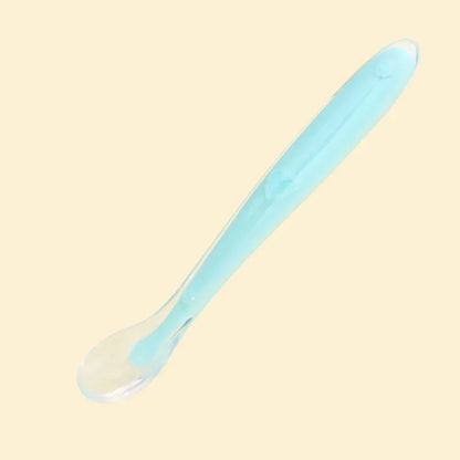 Silicone Soft Spoons for Baby Infant Feeder Spoons for Children Kids Soft Safety Feeding Spoons BPA Free Baby Utensils Flatware