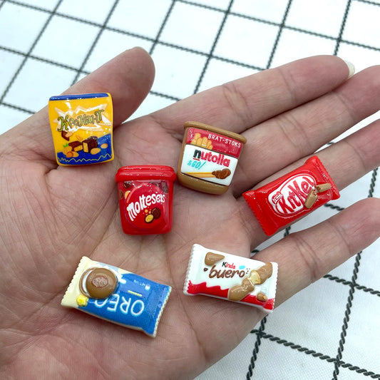 Resin Miniature Refrigerator Cartoon Snacks Refrigerator Magnets Home Decor Magnets Food Decor Magnets