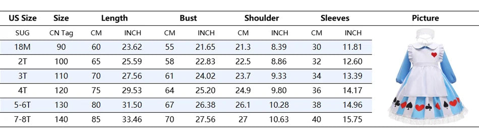 Girl Alice Costume Halloween Maid Lolita Dress Kids Cosplay Servant Family Party Fancy Clothing New Arrival