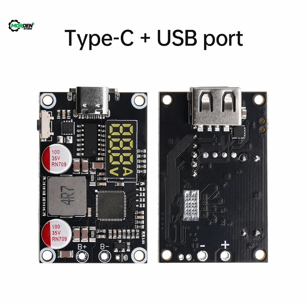 45W PD Mobile Phone Power Bank Charge Type-C USB Boost Charger Circuit Board Power Supply Accessory