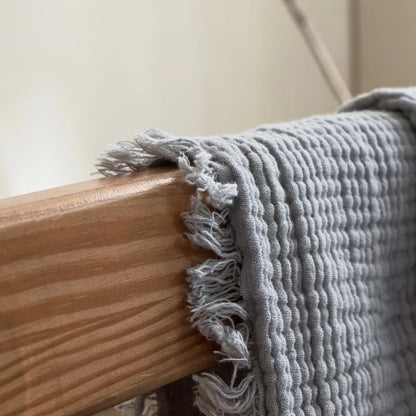 Soft Cotton Blankets Four Layers Of Gauze Sofa Cover Throw Blanket with Tassel Office home Decorative all season