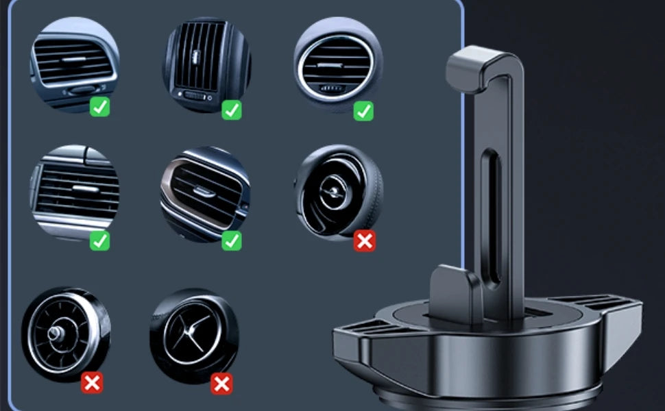 Magnetic Phone Holder 360° Rotation Strongest Magnet Car Air Vent Mobile Phones Mount for iPhone 16 15 14 13 Pro Max Accessories