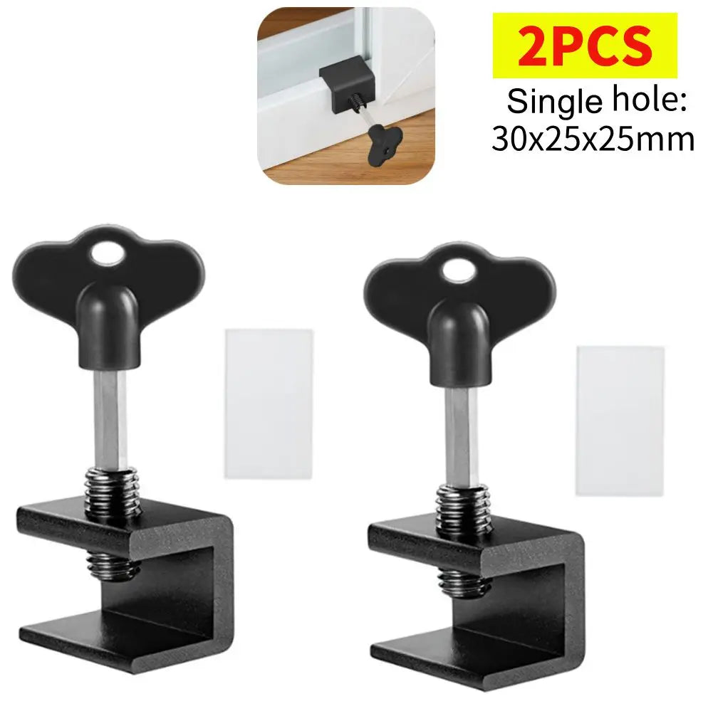 5-1pc Sliding Sash Stopper Cabinet Locks Straps Aluminum Alloy Safety Lock Child Protection Door And Window Anti-theft Lock