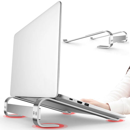 Desk Laptop Stand Aluminum Alloy Laptop Riser Ergonomic Ventilated Support Notebook Bracket for 10-18inch Laptop