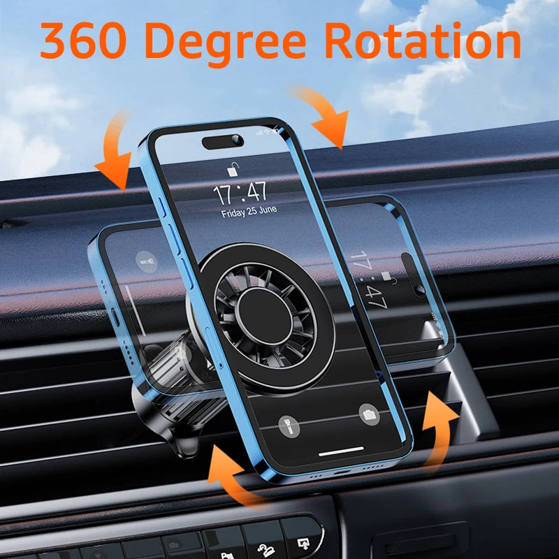 Magnetic Phone Holder Compatible With MagSafe Magnet Car Mount for iPhone 15 14 13 Xiaomi Car Air Vent Clip Mount GPS Brackets