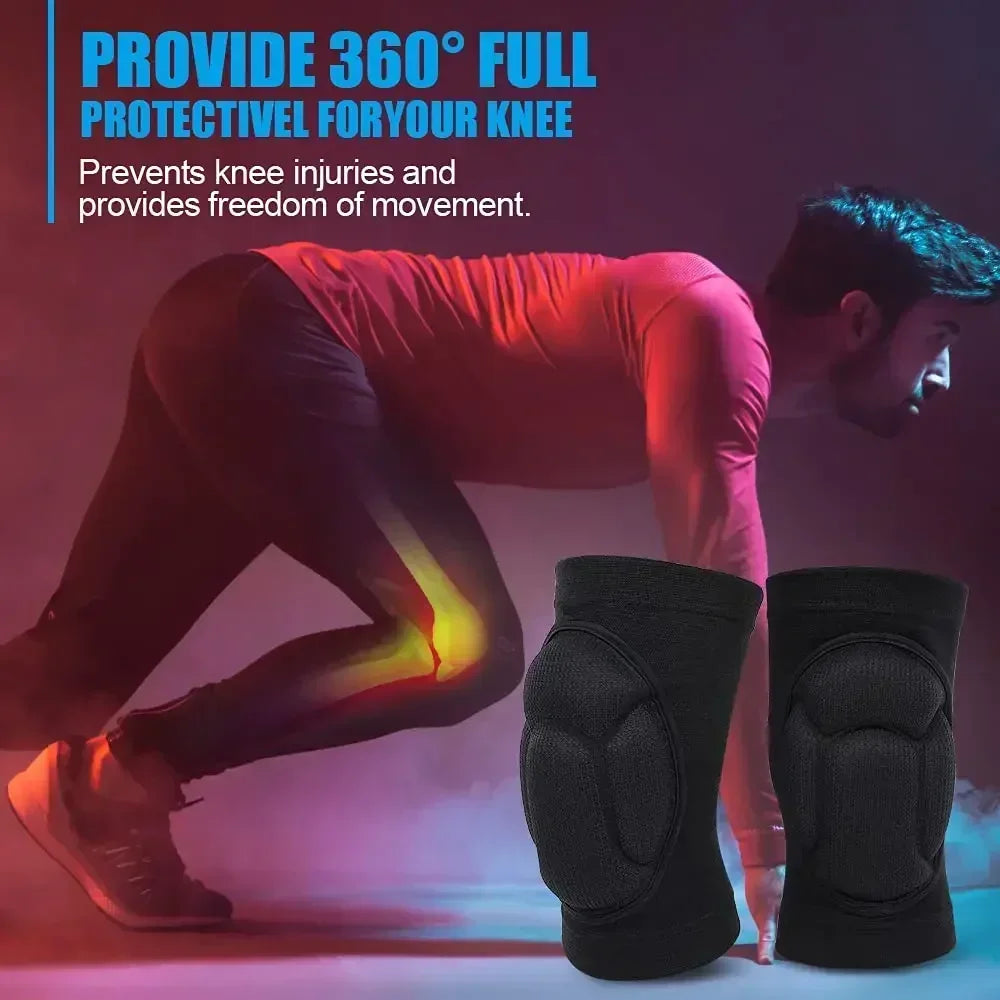 Volleyball Knee Pads for Men Women, Thick Sponge Collision Avoidance Warm, Anti-Slip Knee Sleeve, for Football, Yoga, Dance.