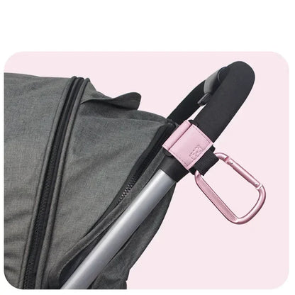 1/2pcs Baby Stroller Hooks Multifunctional Leather Aluminum Alloy Hook Portable Infant Carriage Hook Stroller Accessories
