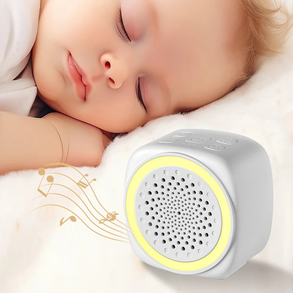 Mini White Noise Sound Machine Sleep Soother With 26 Soothing Sounds Breathing with RGB Light For Baby Adult Travel