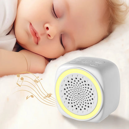Mini White Noise Sound Machine Sleep Soother With 26 Soothing Sounds Breathing with RGB Light For Baby Adult Travel