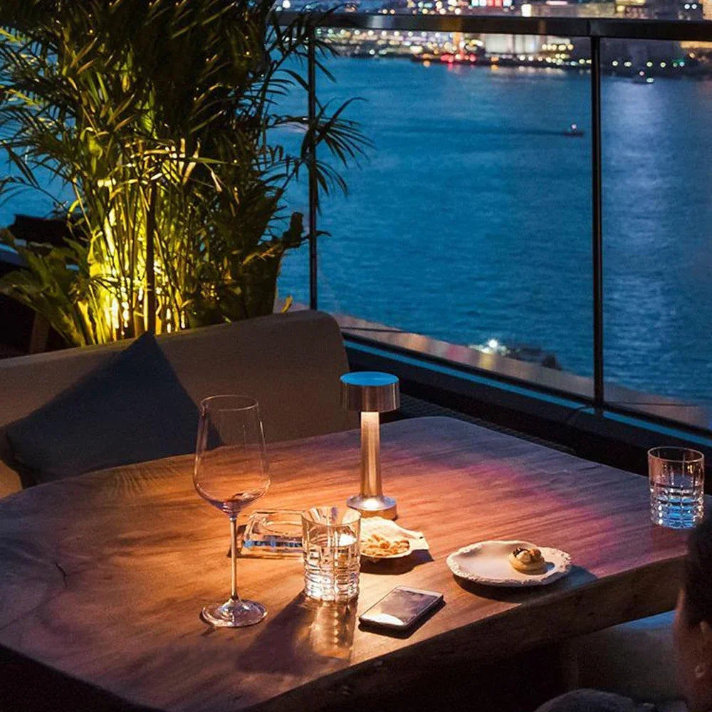 LED Table Light Metal Touch Desktop Decorative Lamp Rechargeable Night Lights For Bar Coffee Table Restaurant Decoration Light