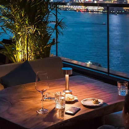 LED Table Light Metal Touch Desktop Decorative Lamp Rechargeable Night Lights For Bar Coffee Table Restaurant Decoration Light