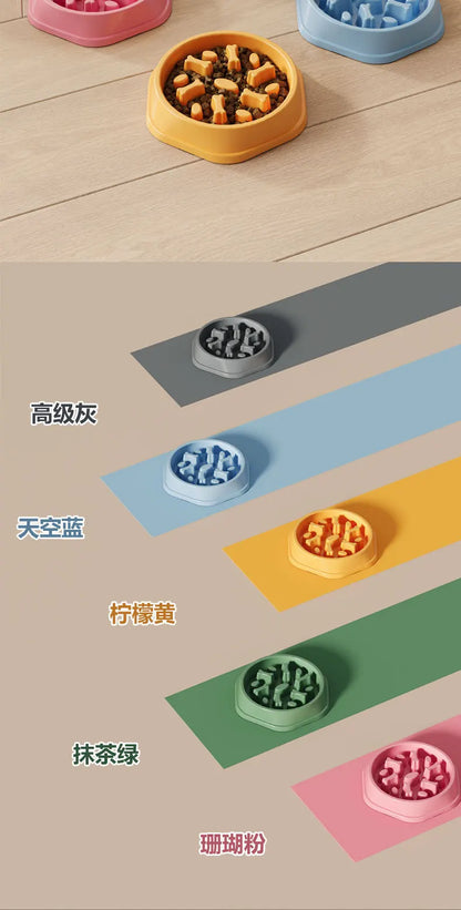 Anti-Slip Anti-Choking Slow Feeder Bowl for Large Dogs - Anti-Tip Pet Food Bowl for Golden Retriever