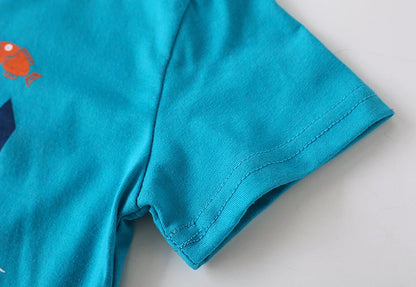 Baby Boy T-Shirts For Children Clothing Summer Clothes Boys Short Sleeve Shirt Print Cotton Kids Tee Shirt Tops