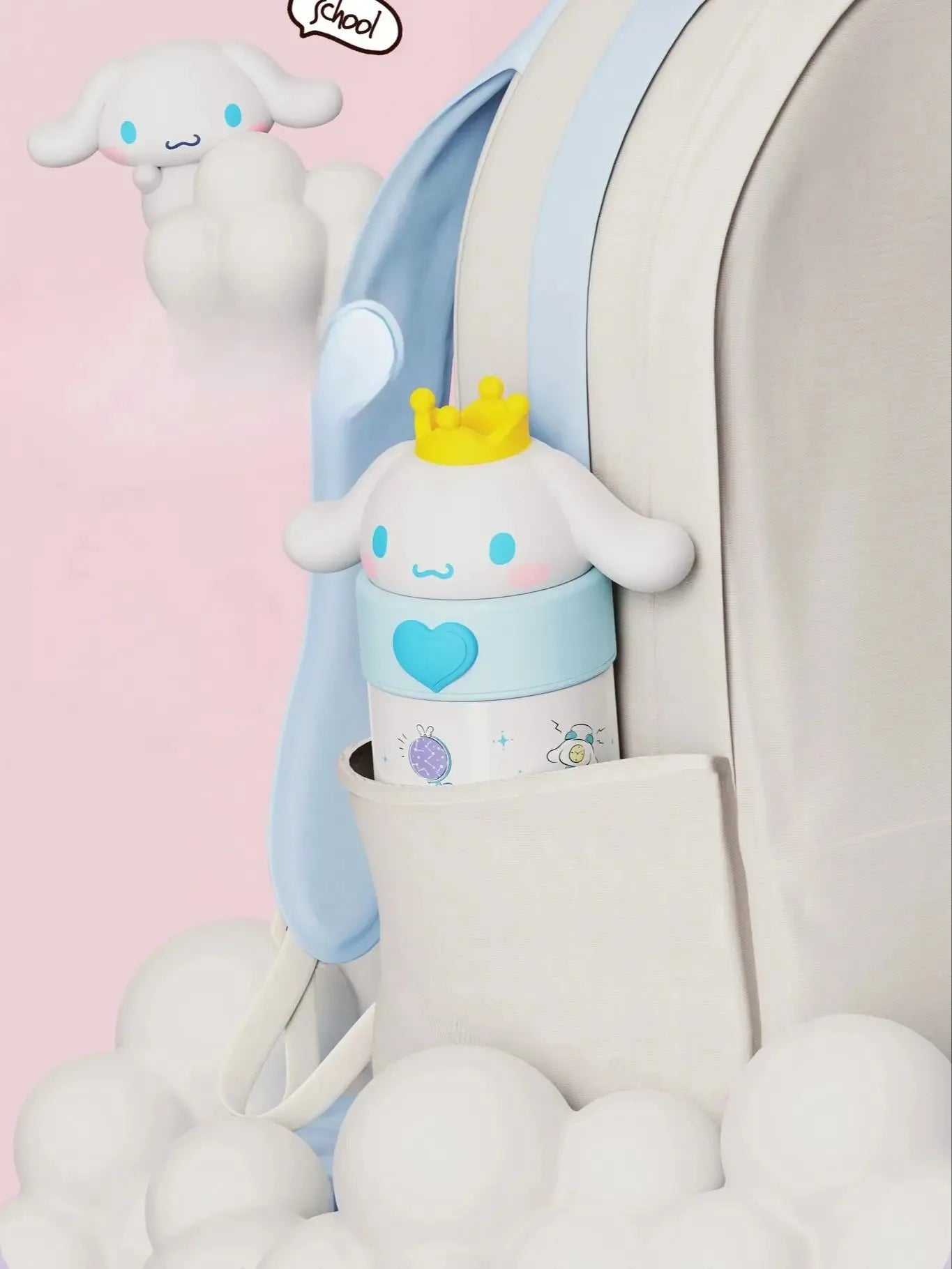 Sanrio Hello Kitty 350ml Stainless Steel Thermos Kawaii Kuromi Cinnamoroll Melody Kids Vacuum Flask Water Bottle Tumbler