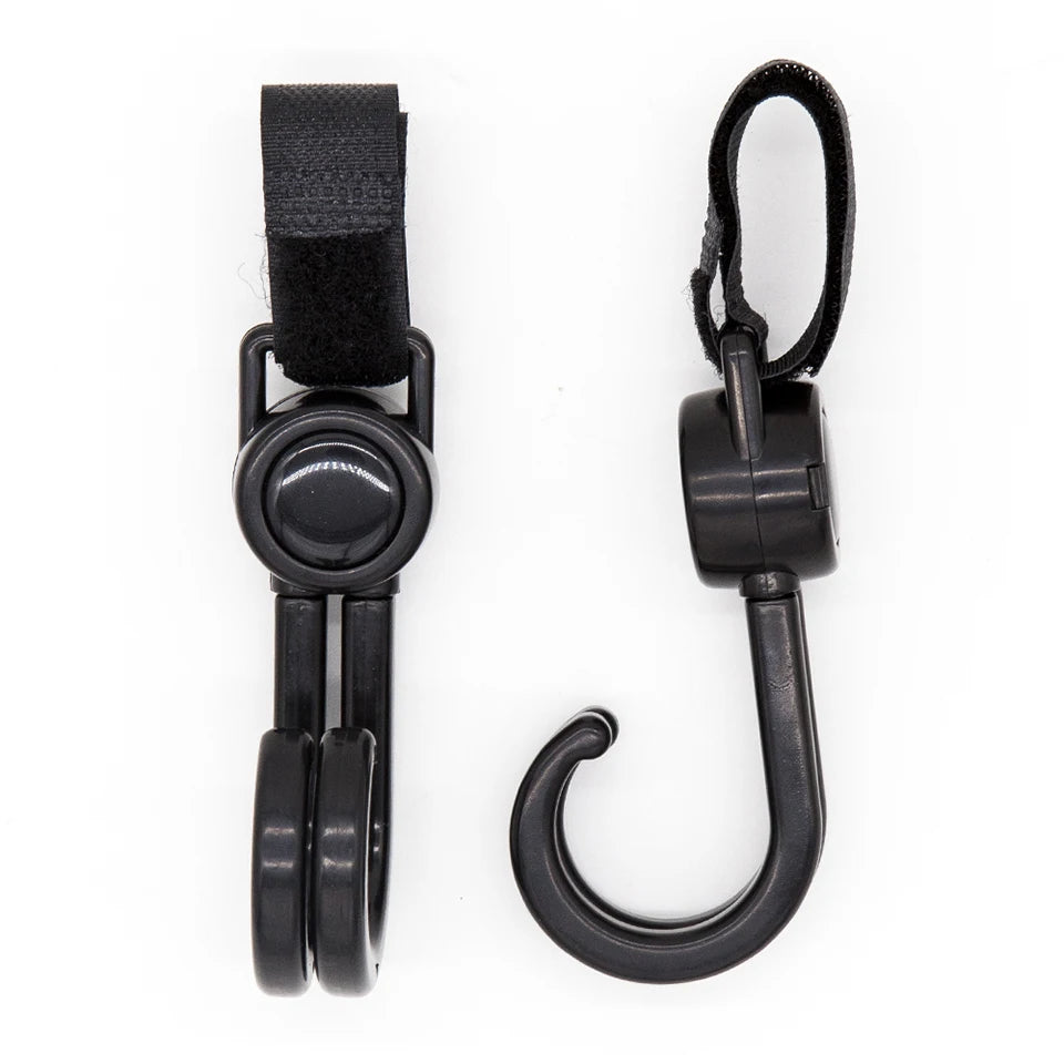 2Pcs/Set Hooks For Stroller Car Shopping Cart Hooks Baby Stroller Accessories Rotate 360 Degree Hook Pram Organizer Bag Hanger