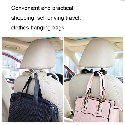 Car Seat Back Hook Headrest Hidden Mount Auto Vehicle Back Seat Organizer Car Accessories Hanging Hooks Storage Hanger Universal