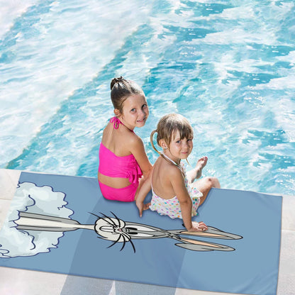 Bunnys Anime Cartoon Beach Towel Baby Bugs Bunny, Hand Shower, Travel Towels, Bathroom, Cute Room Decor, Bath