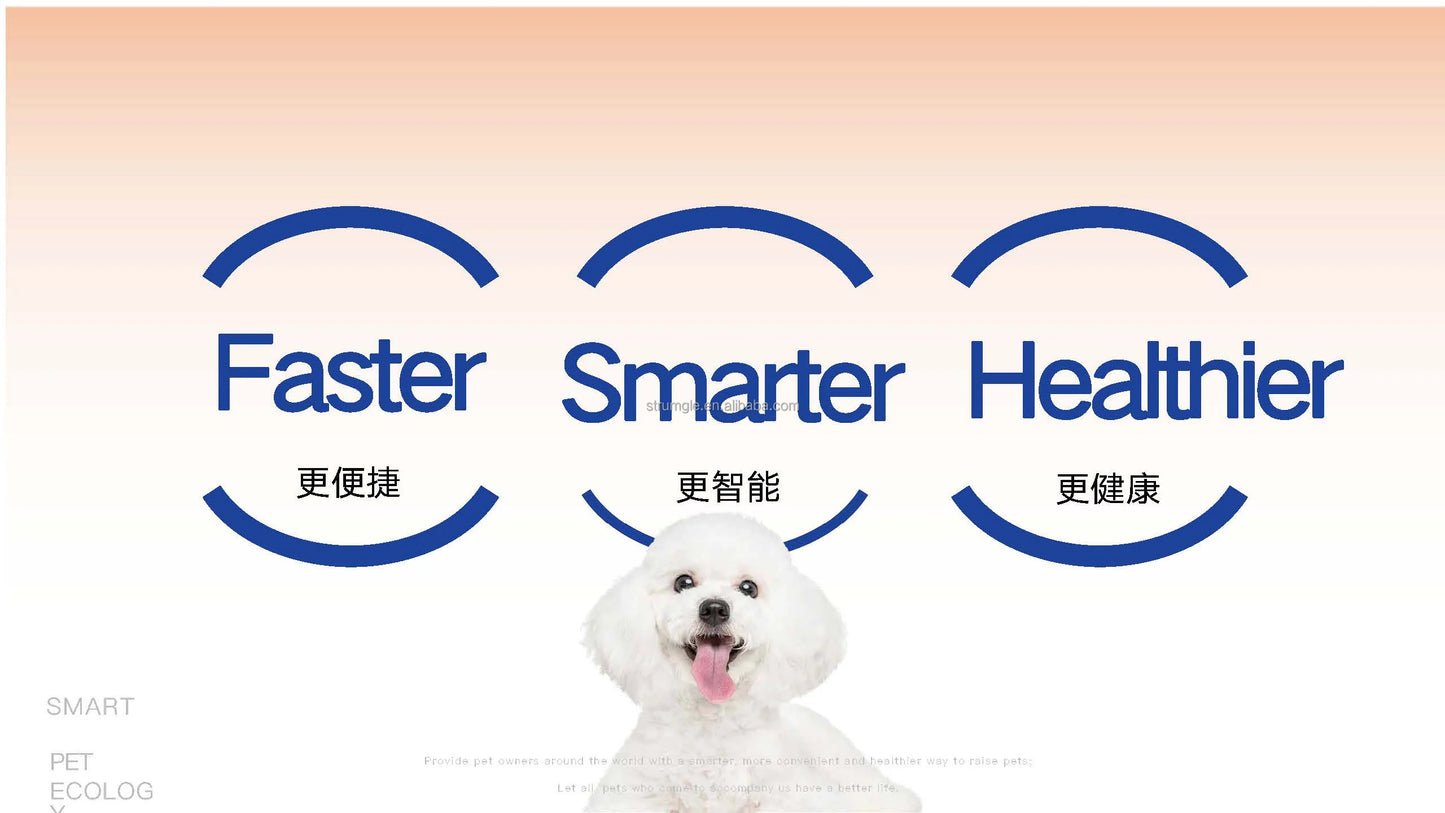 Pet Food Processor For Furry Friends-premium Bowls & Feeders White Silk Screen Smart Automatic Pet Feeder