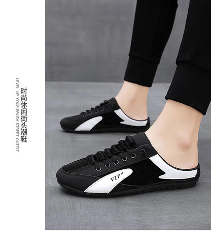Half Slipper for Men Classic Summer Casual Shoes Men's Flat Shoe Slippers Concise Men Sneakers