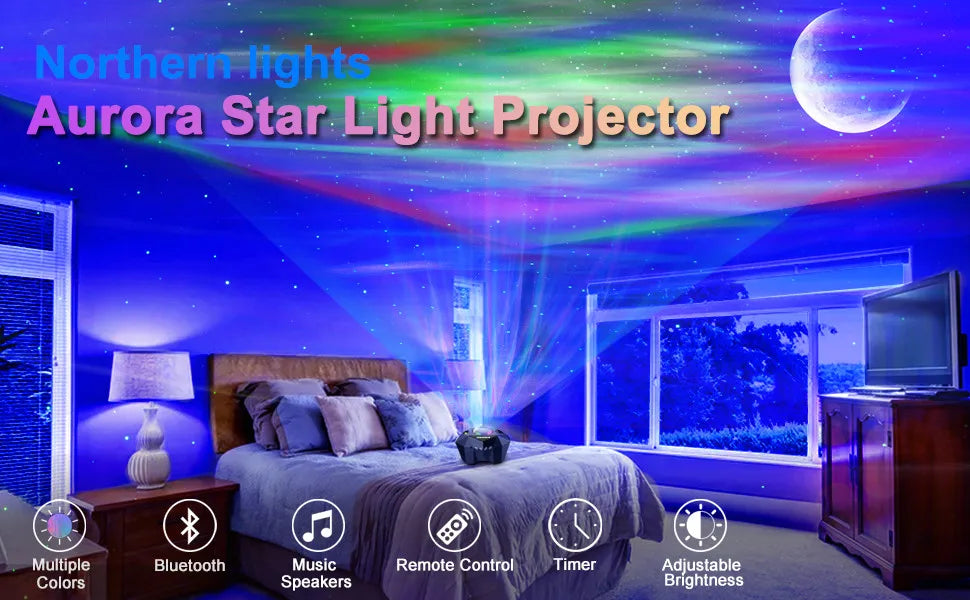 Smart Bluetooth Night Light Rainbow Sunset Projector Lamp for Home Coffe shop Background Wall Decoration Atmosphere Table Lamp